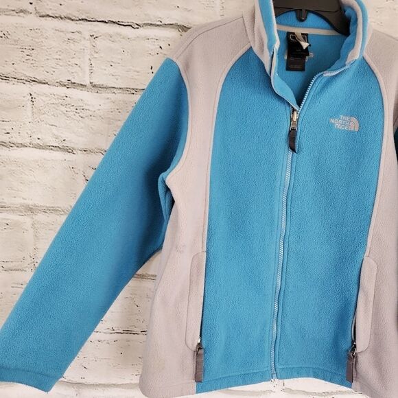 North Face zip up fleece jacket long sleeve girls - Picture 4 of 8